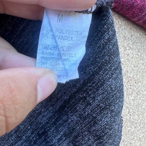 Blue and Pink Long Sleeve Tee with Raglan Sleeves Size Medium - Picture 2 of 6